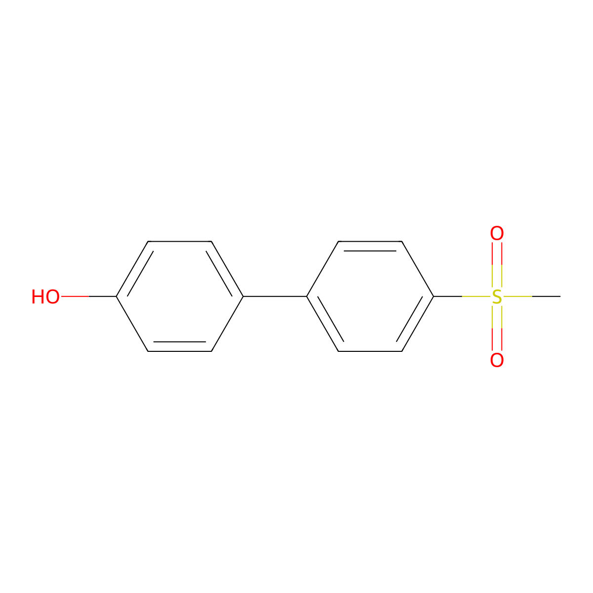 4'-(Methylsulfonyl)-[1,1'-biphenyl]-4-ol molecular structure, CAS 13244-58-1