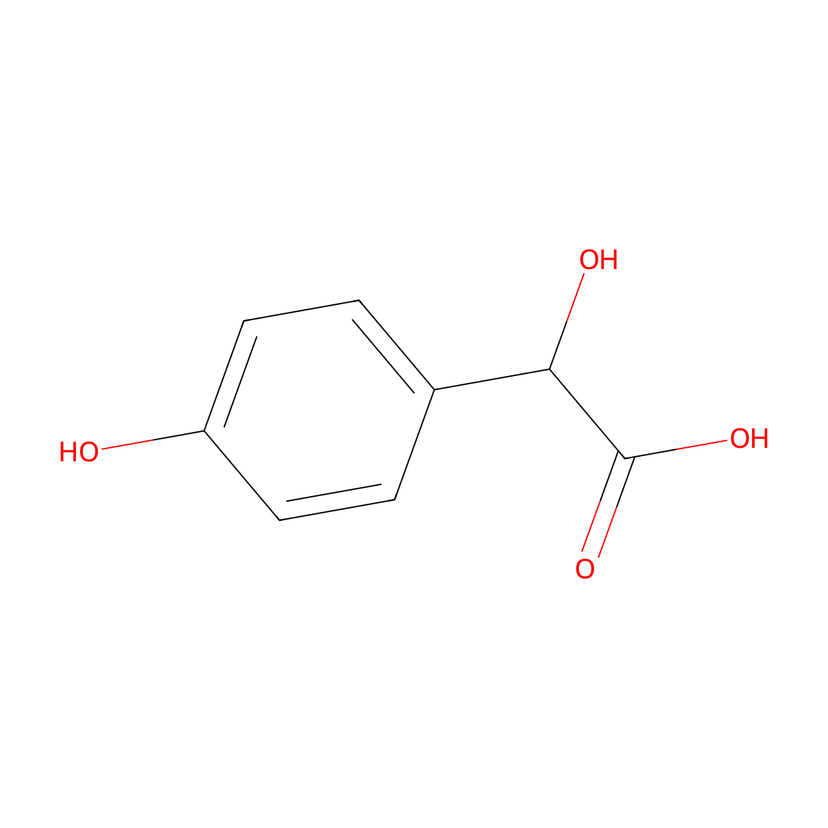 (S)-4-hydroxymandelic acid molecular structure, CAS 13244-75-2
