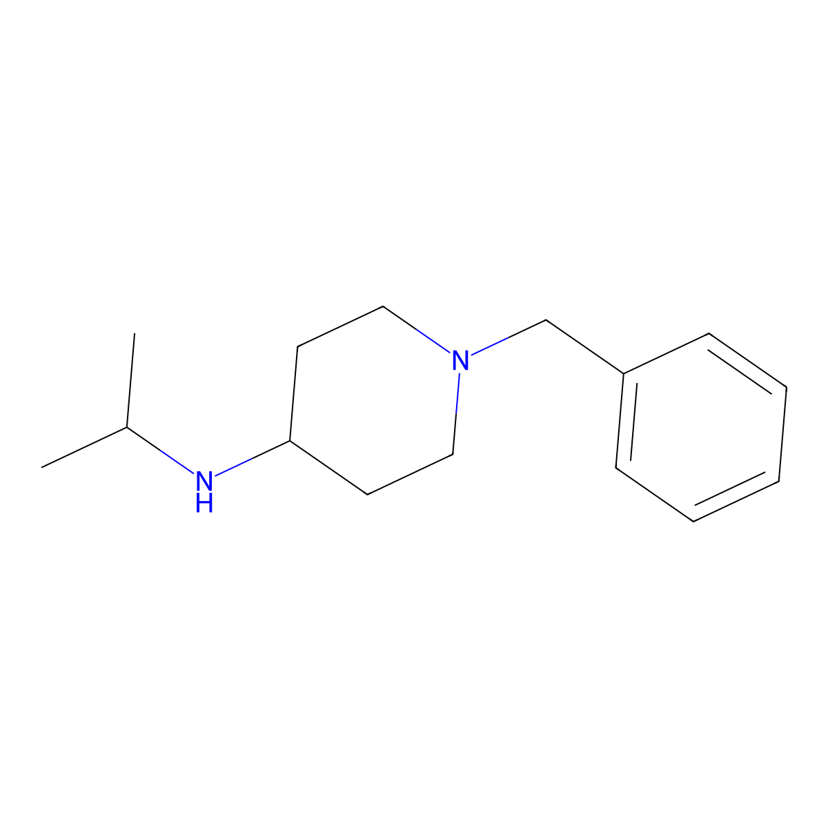 1-Benzyl-N-isopropylpiperidin-4-amine molecular structure, CAS 132442-32-1