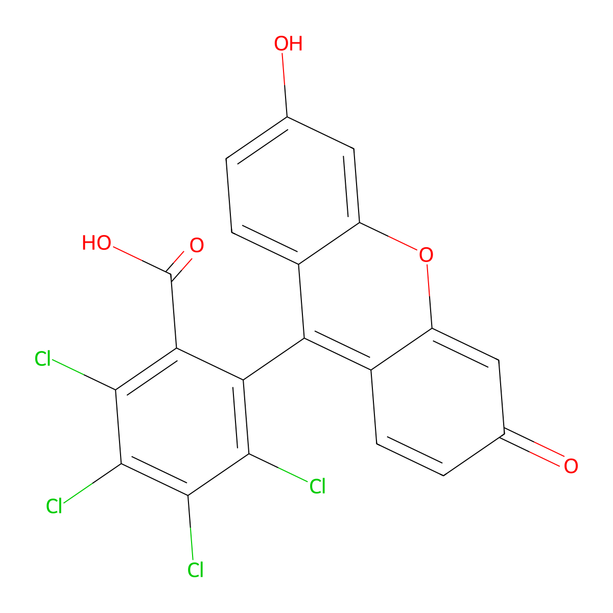 2,3,4,5-Tetrachloro-6-(6-hydroxy-3-oxo-3h-xanthen-9-yl)benzoic acid molecular structure, CAS 13245-63-1