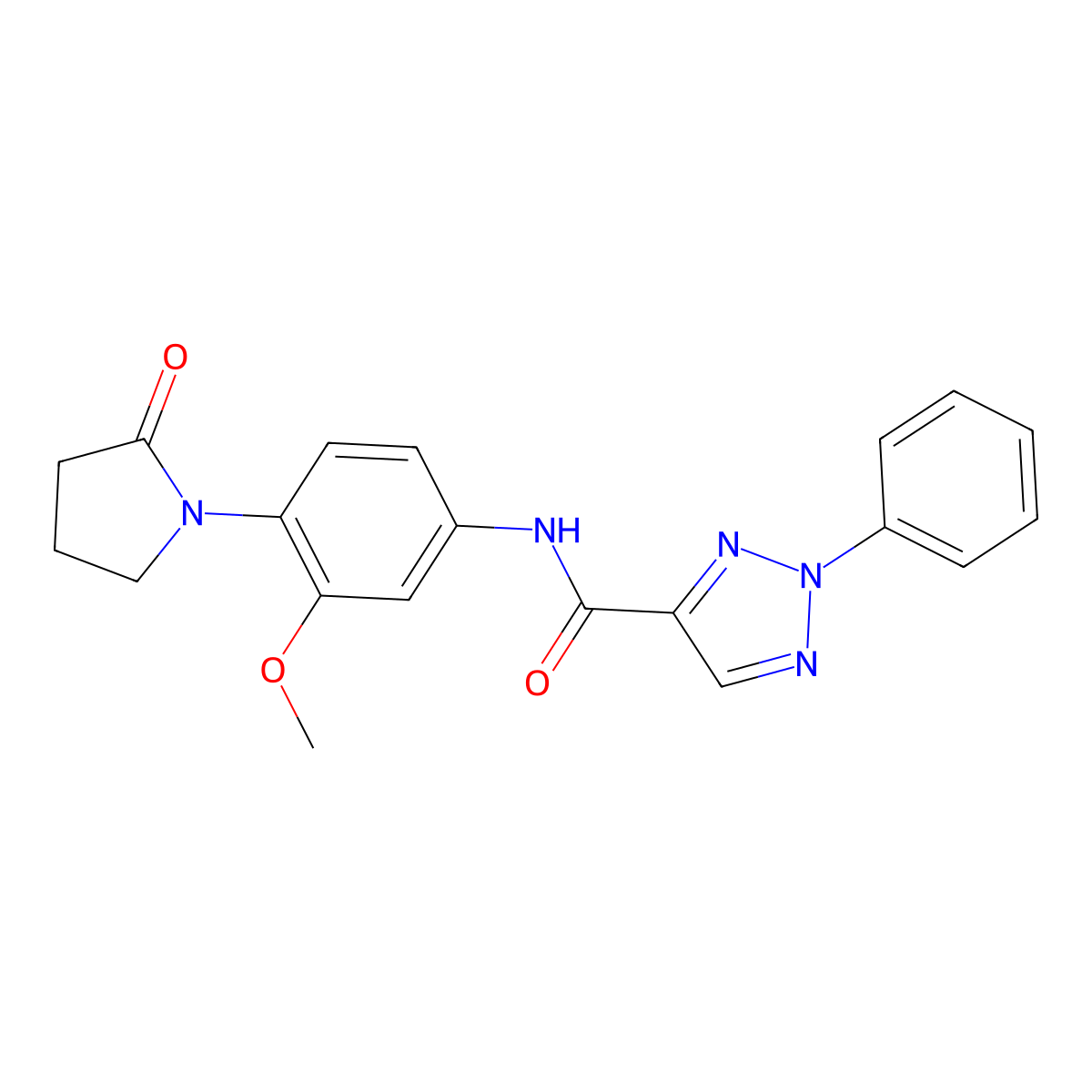 N-(3-methoxy-4-(2-oxopyrrolidin-1-yl)phenyl)-2-phenyl-2H-1,2,3-triazole-4-carboxamide molecular structure, CAS 1324523-87-6