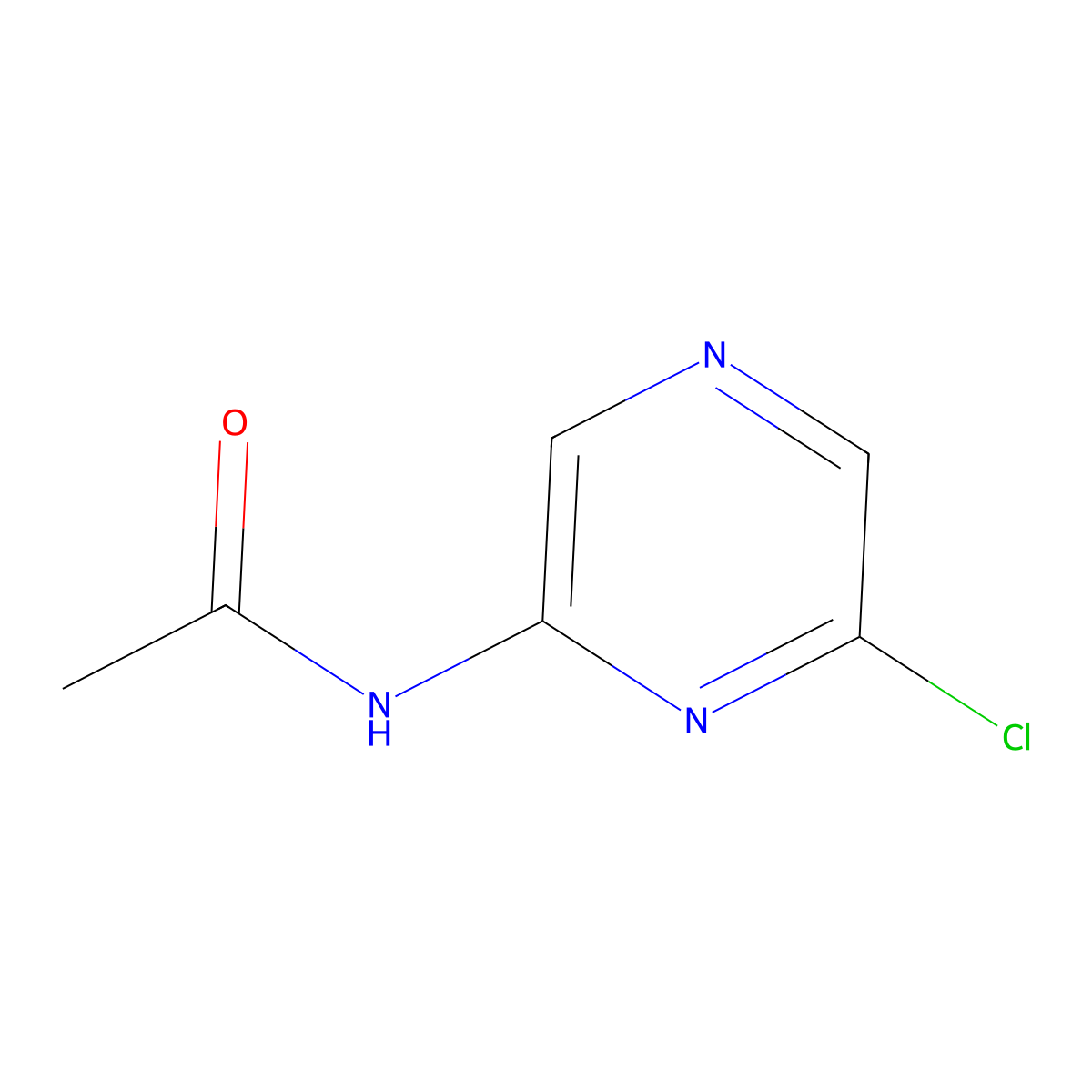 N-(6-chloropyrazin-2-yl)acetamide molecular structure, CAS 132453-63-5