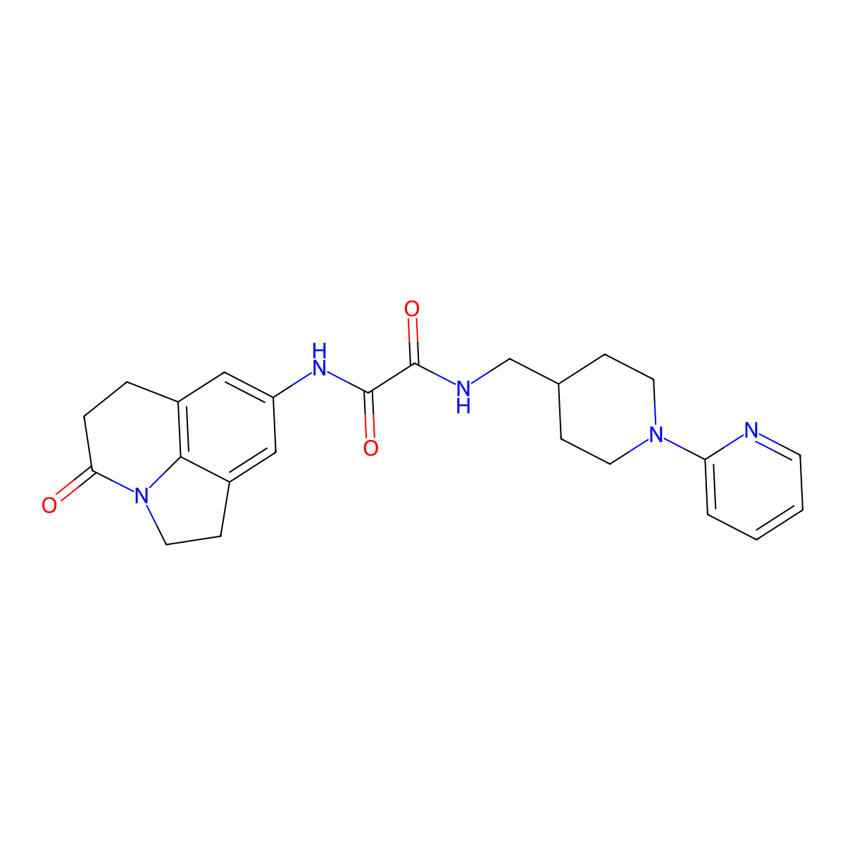 N-{11-oxo-1-azatricyclo[6.3.1.0^{4,12}]dodeca-4,6,8(12)-trien-6-yl}-N'-{[1-(pyridin-2-yl)piperidin-4-yl]methyl}ethanediamide molecular structure, CAS 1324548-50-6
