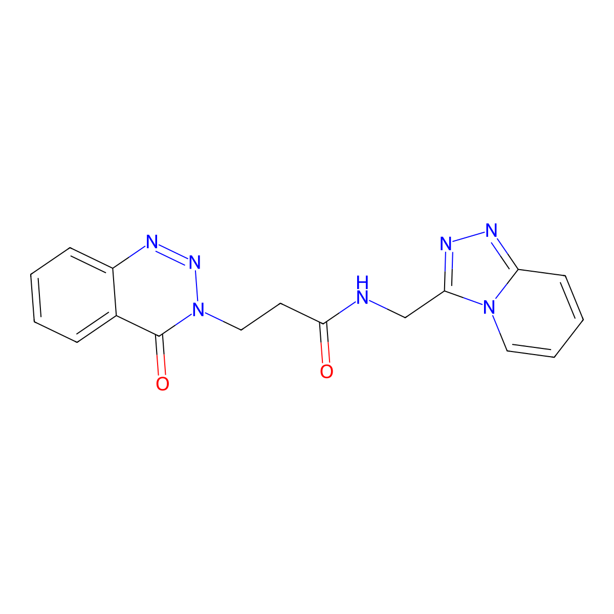 3-(4-oxo-1,2,3-benzotriazin-3(4H)-yl)-N-([1,2,4]triazolo[4,3-a]pyridin-3-ylmethyl)propanamide molecular structure, CAS 1324573-00-3