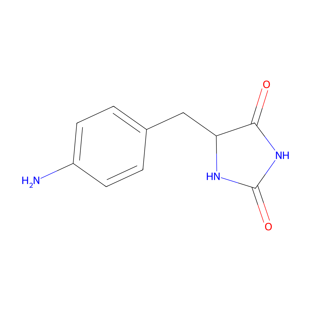 5-[(4-Aminophenyl)methyl]imidazolidine-2,4-dione molecular structure, CAS 132458-42-5
