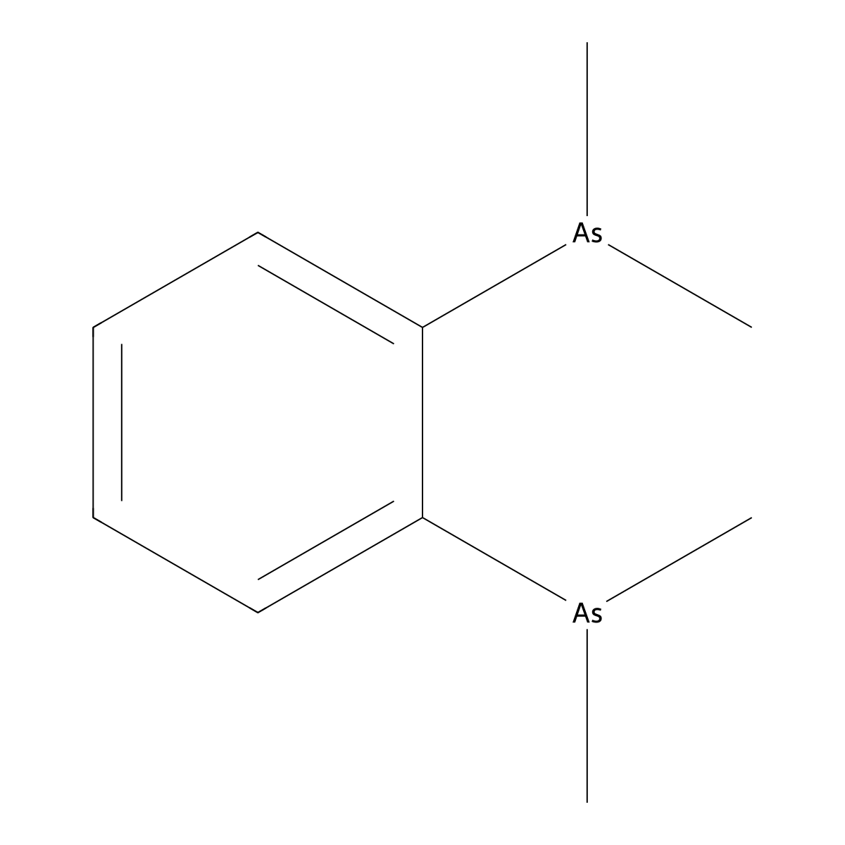 1,1'-(1,2-Phenylene)bis(1,1-dimethylarsine) molecular structure, CAS 13246-32-7