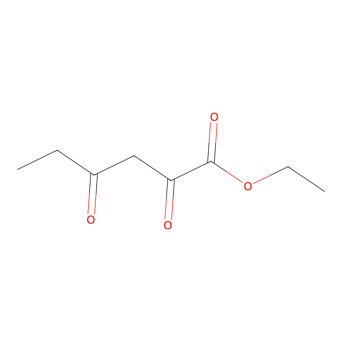 Ethyl-2,4-dioxohexanoate molecular structure, CAS 13246-52-1