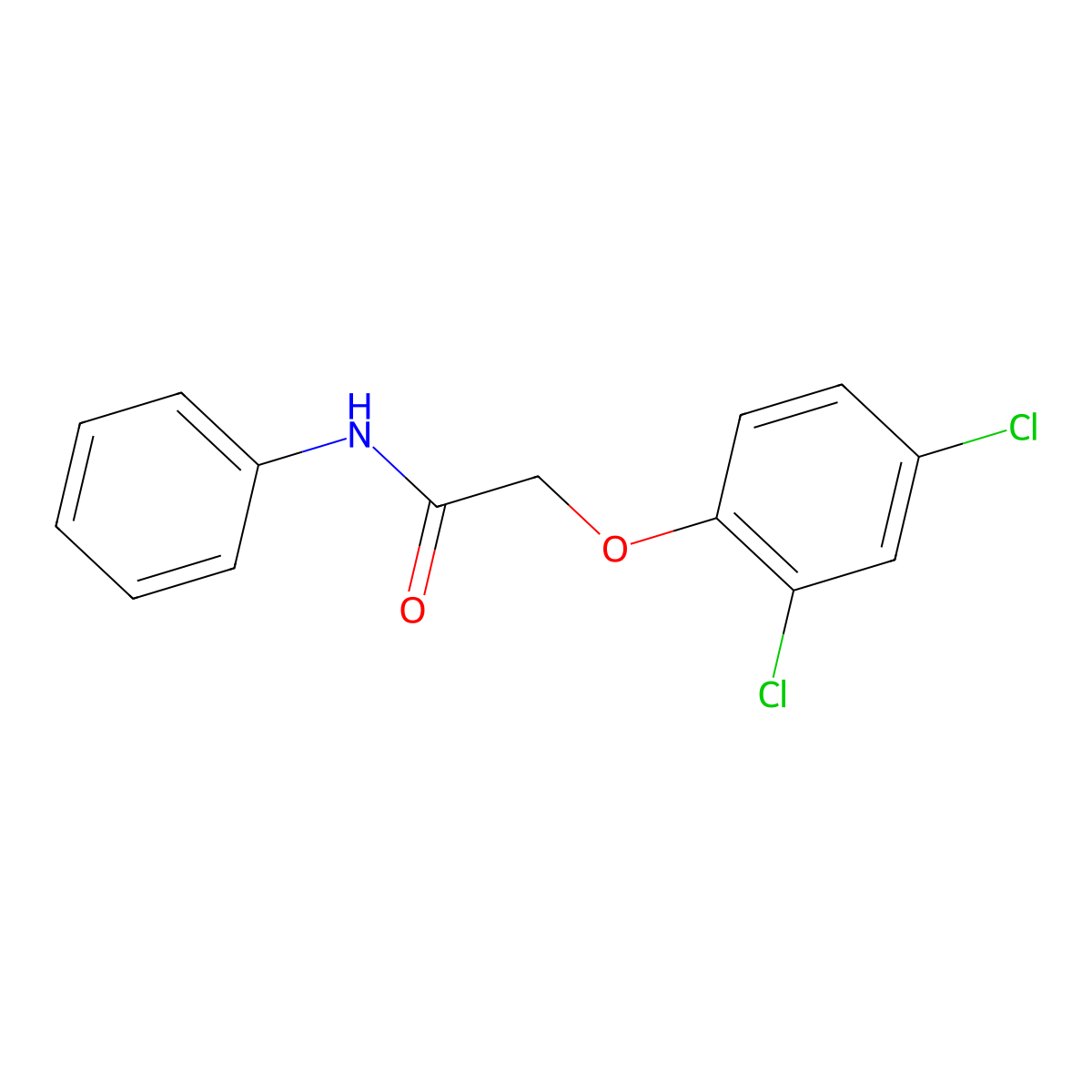 2-(2,4-dichlorophenoxy)-N-phenylacetamide molecular structure, CAS 13246-96-3