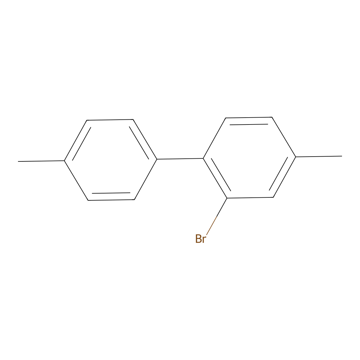 1,1'-Biphenyl, 2-bromo-4,4'-dimethyl- molecular structure, CAS 132462-55-6
