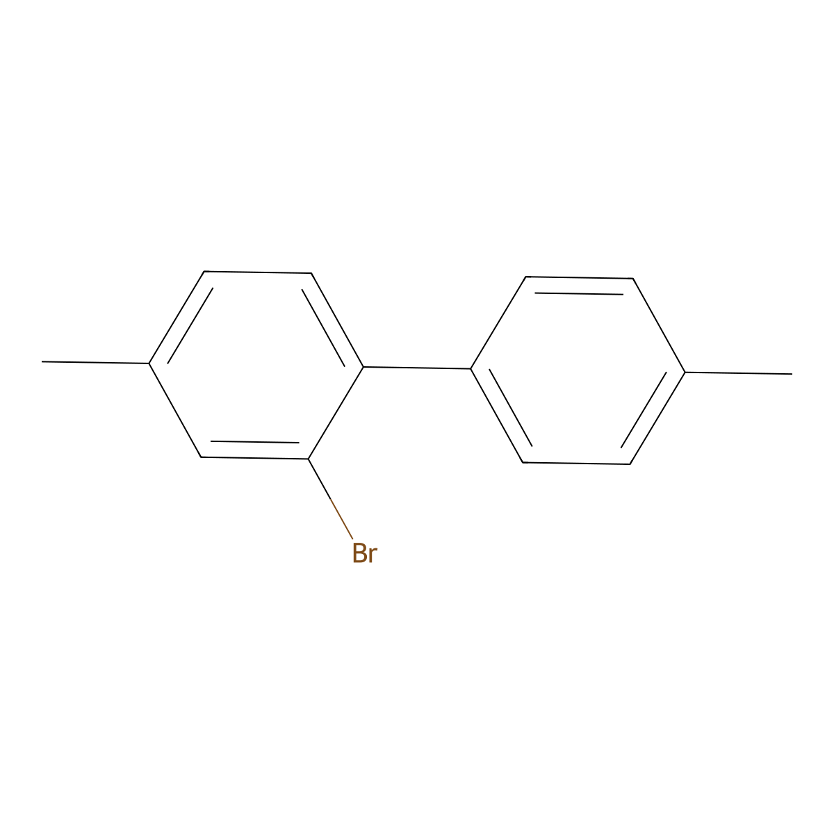 1,1'-Biphenyl, 2-bromo-4,4'-dimethyl- molecular structure, CAS 132462-55-6