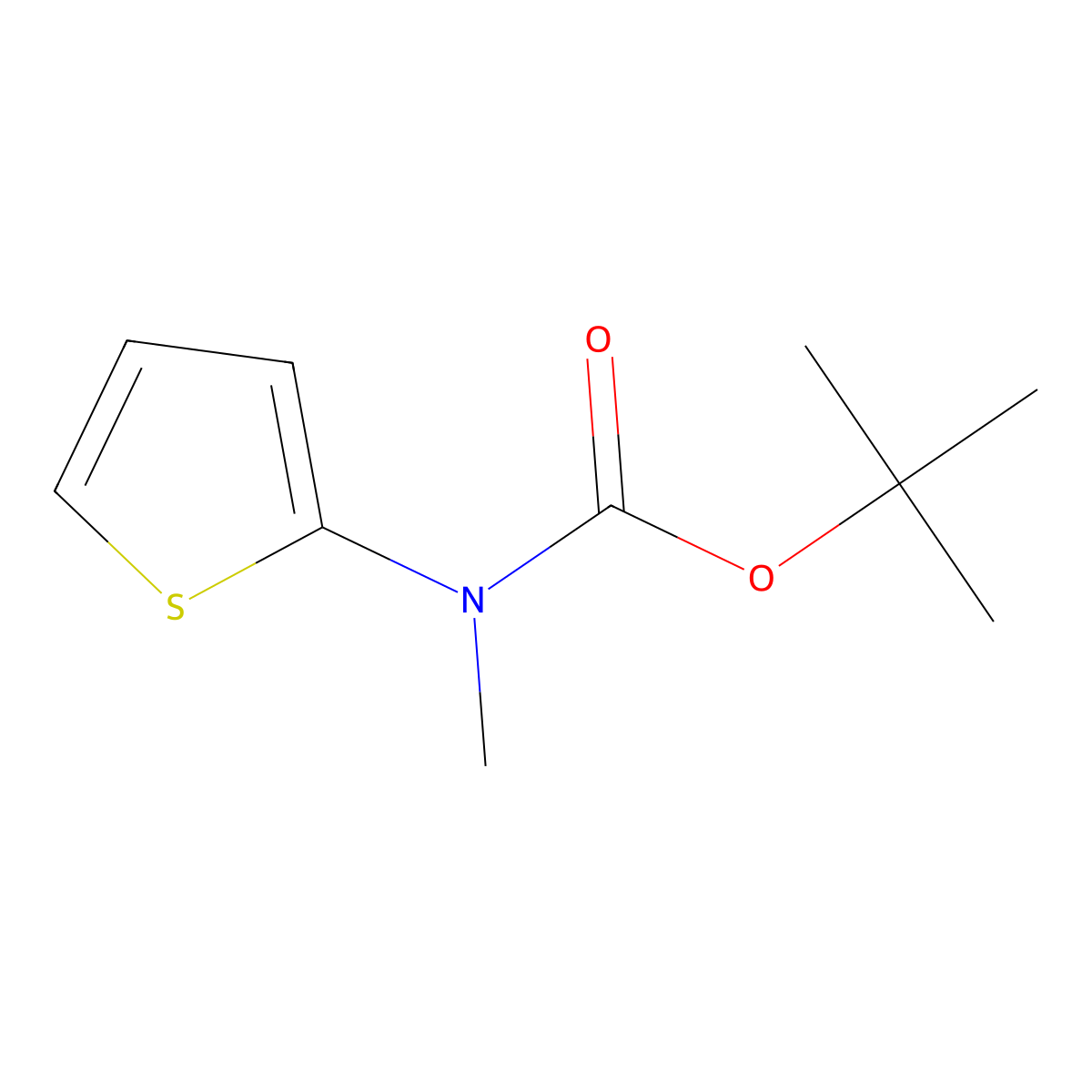 tert-Butyl methyl(thiophen-2-yl)carbamate molecular structure, CAS 132463-32-2