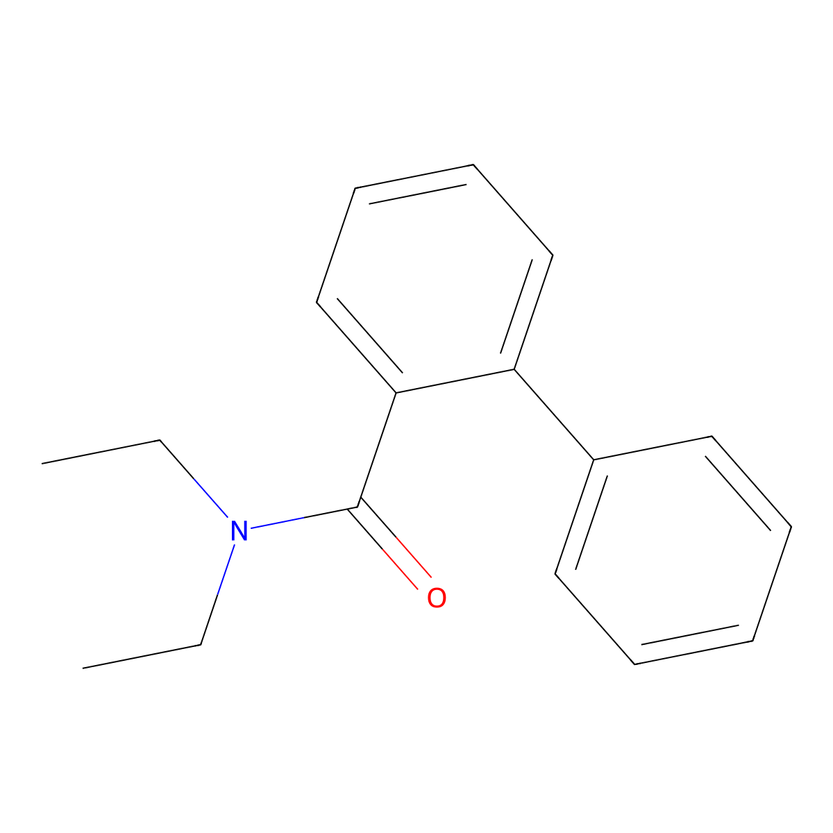 N,N-diethyl-[1,1'-biphenyl]-2-carboxamide molecular structure, CAS 132464-41-6