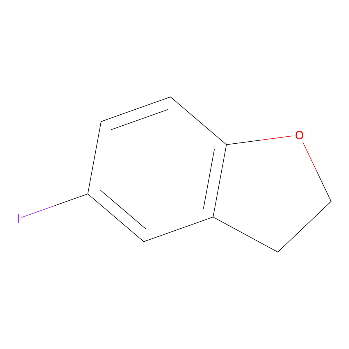 5-Iodo-2,3-dihydro-1-benzofuran molecular structure, CAS 132464-84-7