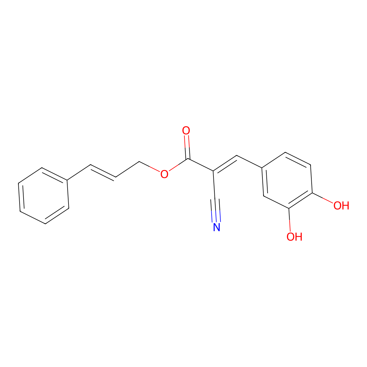 Cinnamyl-3,4-dihydroxy-alpha-cyanocinnamate molecular structure, CAS 132465-11-3
