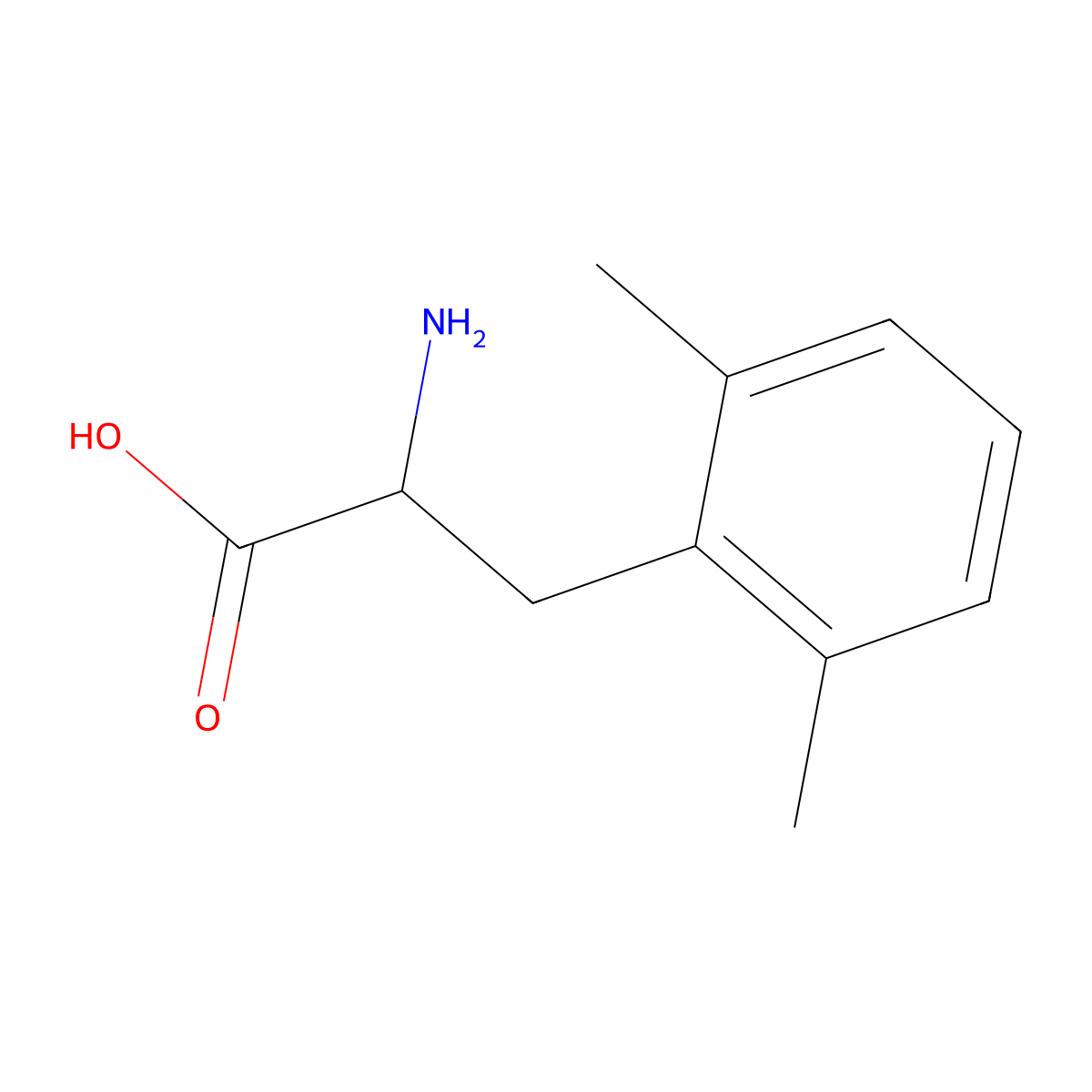 2-Amino-3-(2,6-dimethylphenyl)propanoic acid molecular structure, CAS 132466-22-9