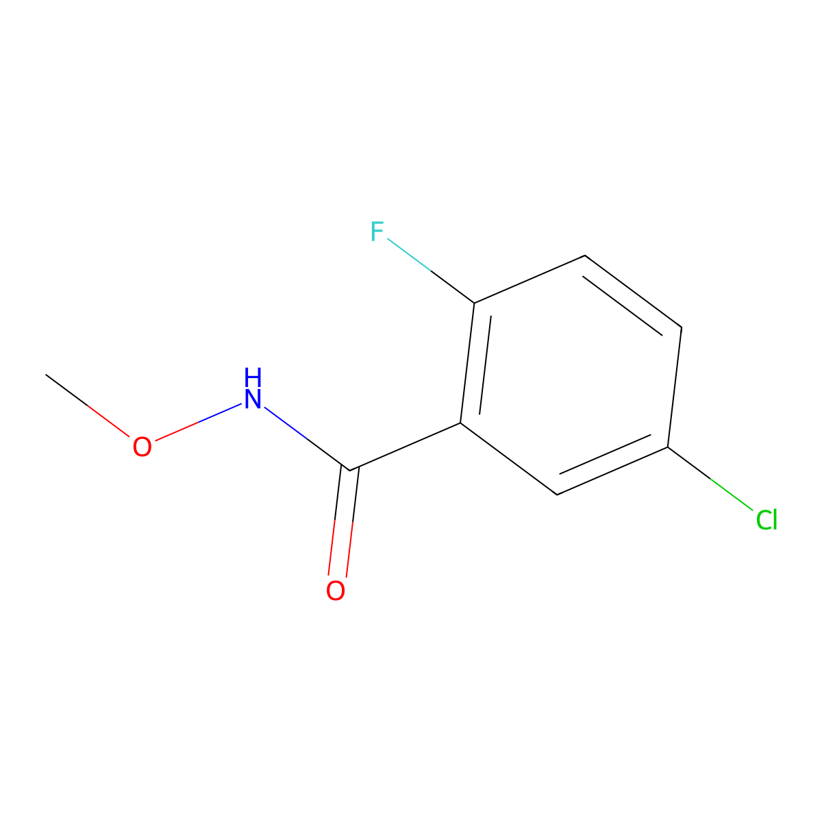 5-chloro-2-fluoro-N-methoxybenzamide molecular structure, CAS 1324701-52-1