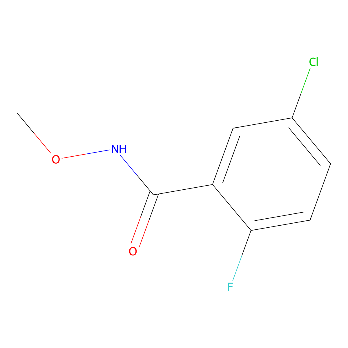 5-chloro-2-fluoro-N-methoxybenzamide molecular structure, CAS 1324701-52-1