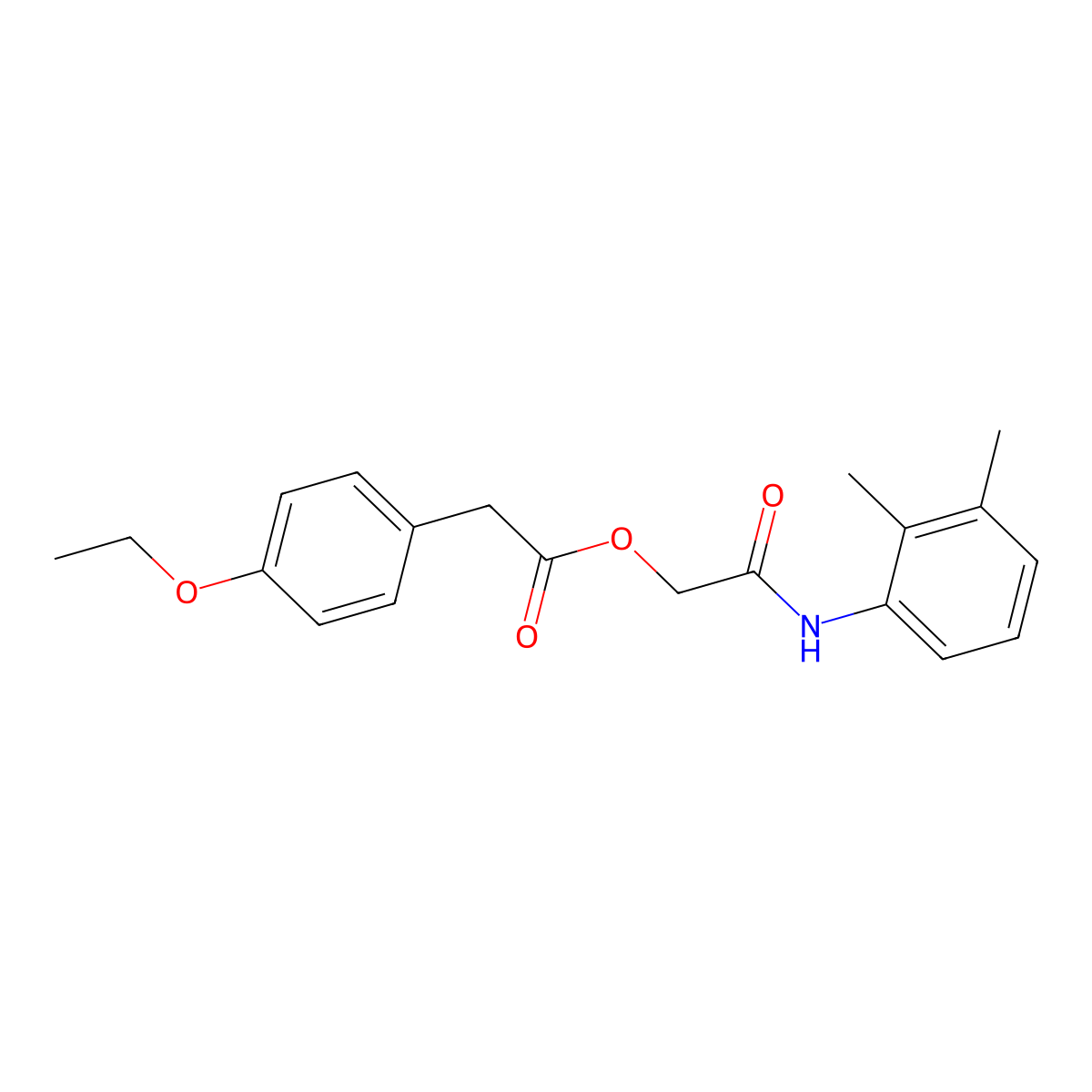 2-[(2,3-Dimethylphenyl)amino]-2-oxoethyl (4-ethoxyphenyl)acetate molecular structure, CAS 1324746-29-3