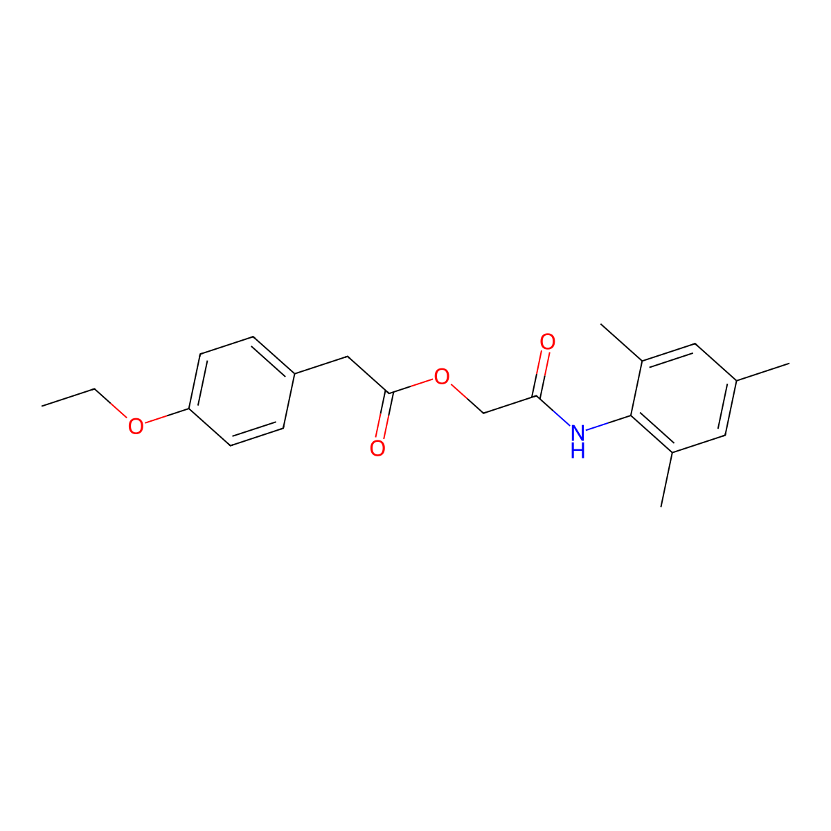 2-(Mesitylamino)-2-oxoethyl 2-(4-ethoxyphenyl)acetate molecular structure, CAS 1324746-34-0