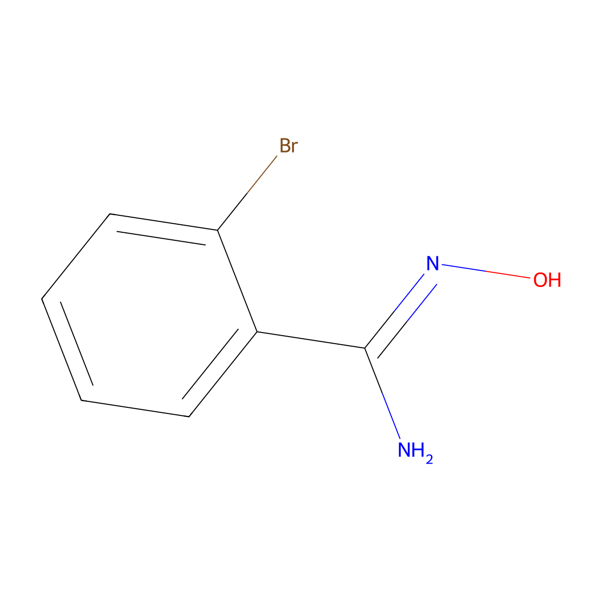 2-Bromo-N-hydroxy-benzamidine molecular structure, CAS 132475-60-6