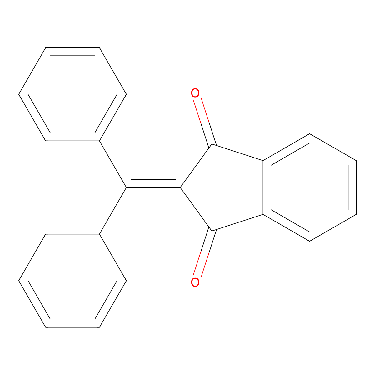 2-(Diphenylmethylene)-1H-indene-1,3(2H)-dione molecular structure, CAS 13248-12-9