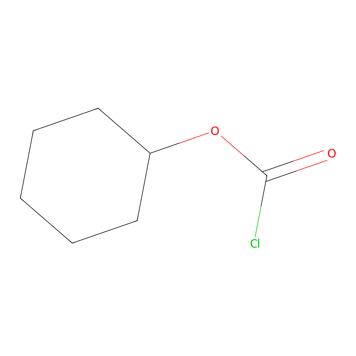 Carbonochloridic acid, cyclohexyl ester molecular structure, CAS 13248-54-9