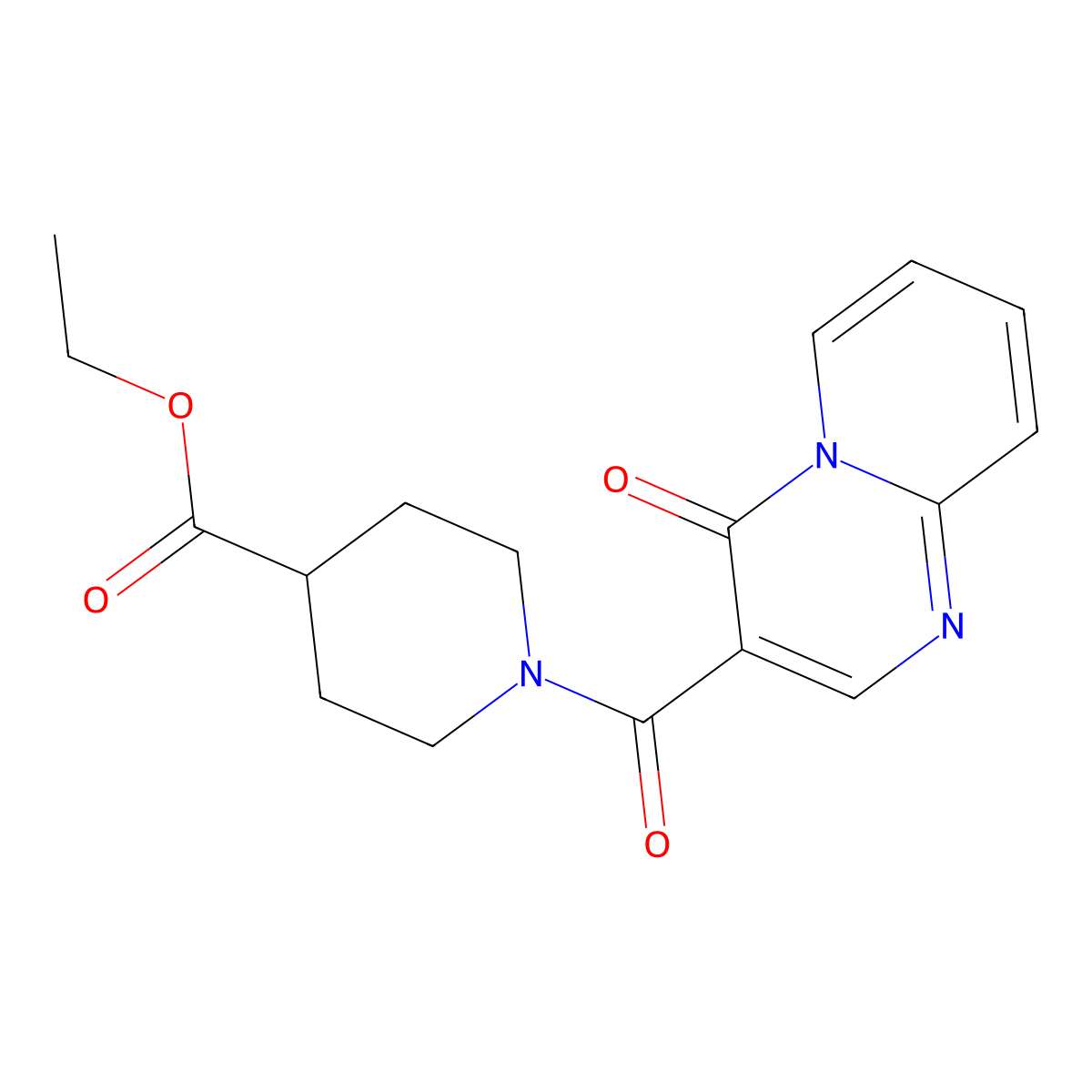 ethyl 1-[(4-oxo-4H-pyrido[1,2-a]pyrimidin-3-yl)carbonyl]piperidine-4-carboxylate molecular structure, CAS 1324806-99-6