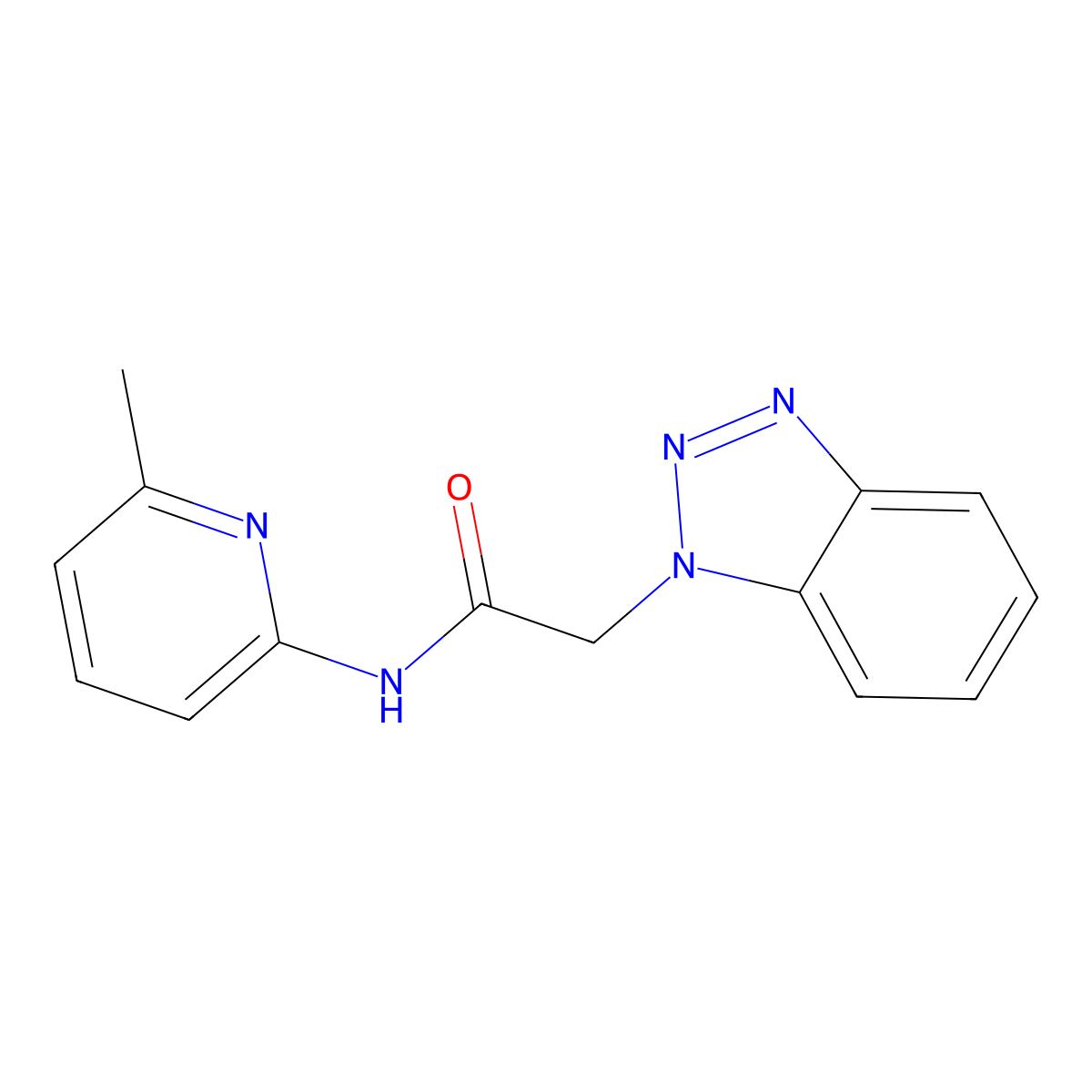 2-(1H-1,2,3-benzotriazol-1-yl)-N-(6-methylpyridin-2-yl)acetamide molecular structure, CAS 1324848-81-8