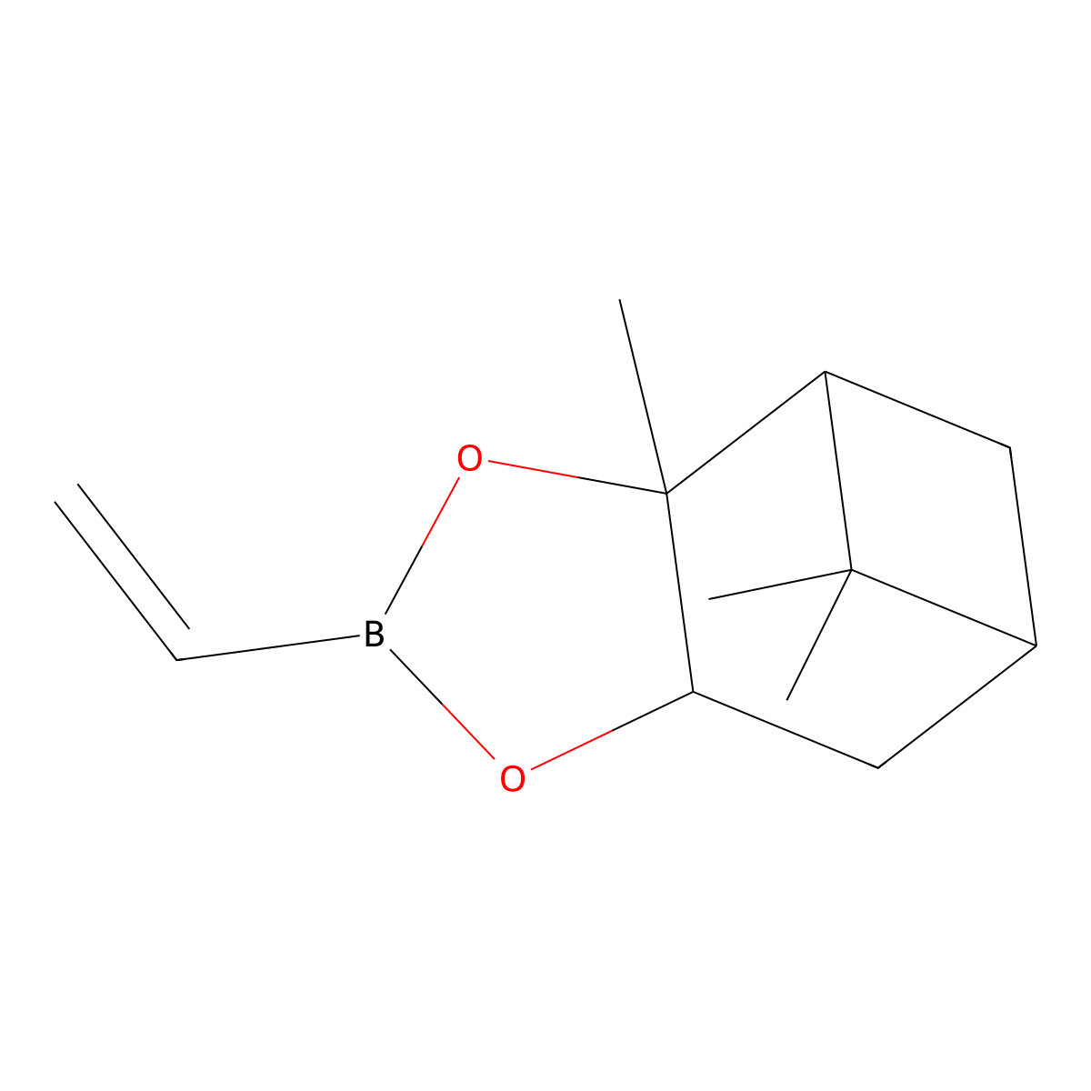 (3aR,4R,6R,7aS)-2-Ethenyl-3a,5,5-trimethylhexahydro-2H-4,6-methano-1,3,2-benzodioxaborole molecular structure, CAS 132488-71-2