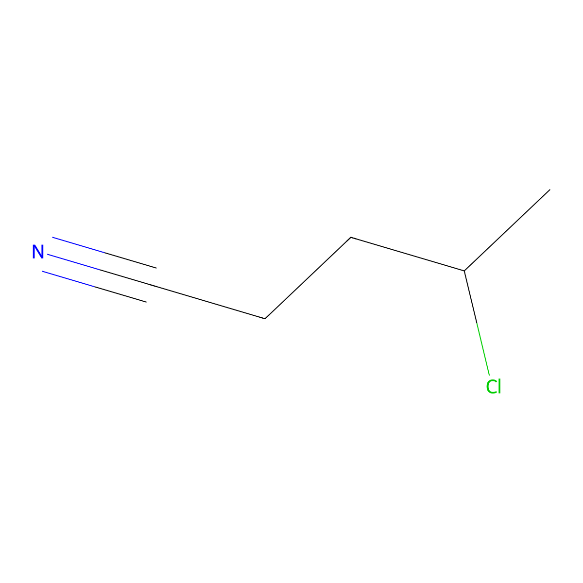 4-Chloropentanenitrile molecular structure, CAS 13249-56-4