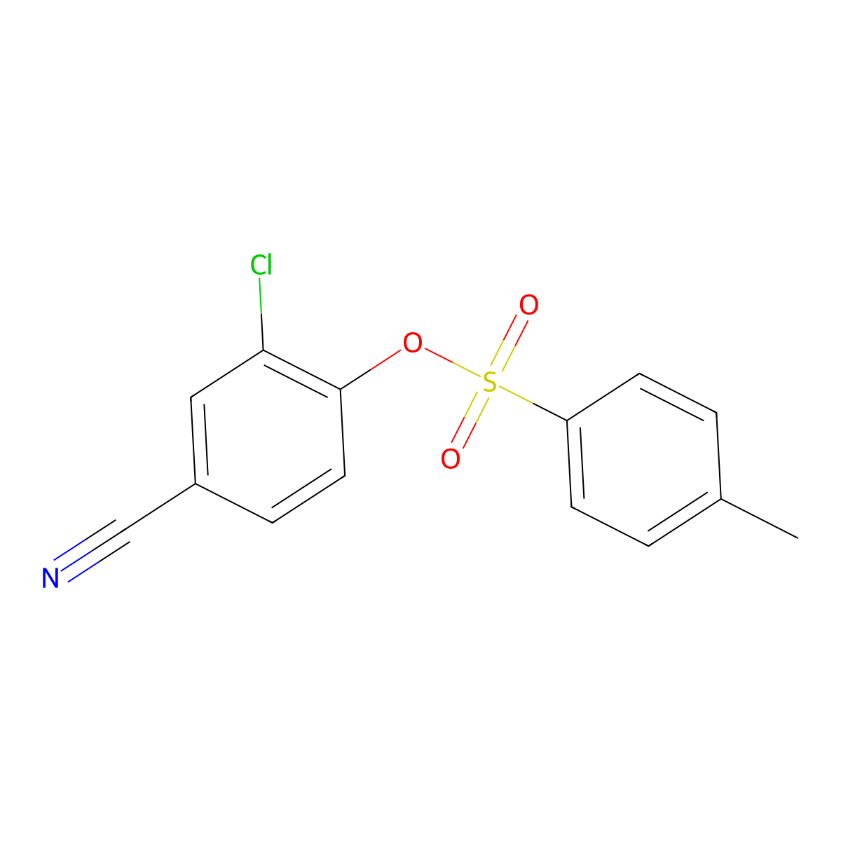 2-Chloro-4-cyanophenyl 4-methylbenzene-1-sulfonate molecular structure, CAS 1324925-27-0