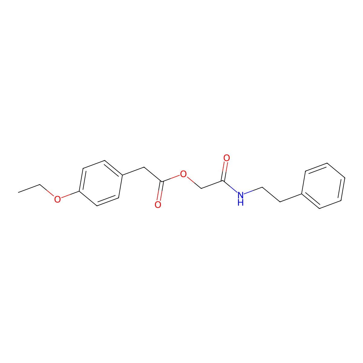 [(2-Phenylethyl)carbamoyl]methyl 2-(4-ethoxyphenyl)acetate molecular structure, CAS 1324949-66-7