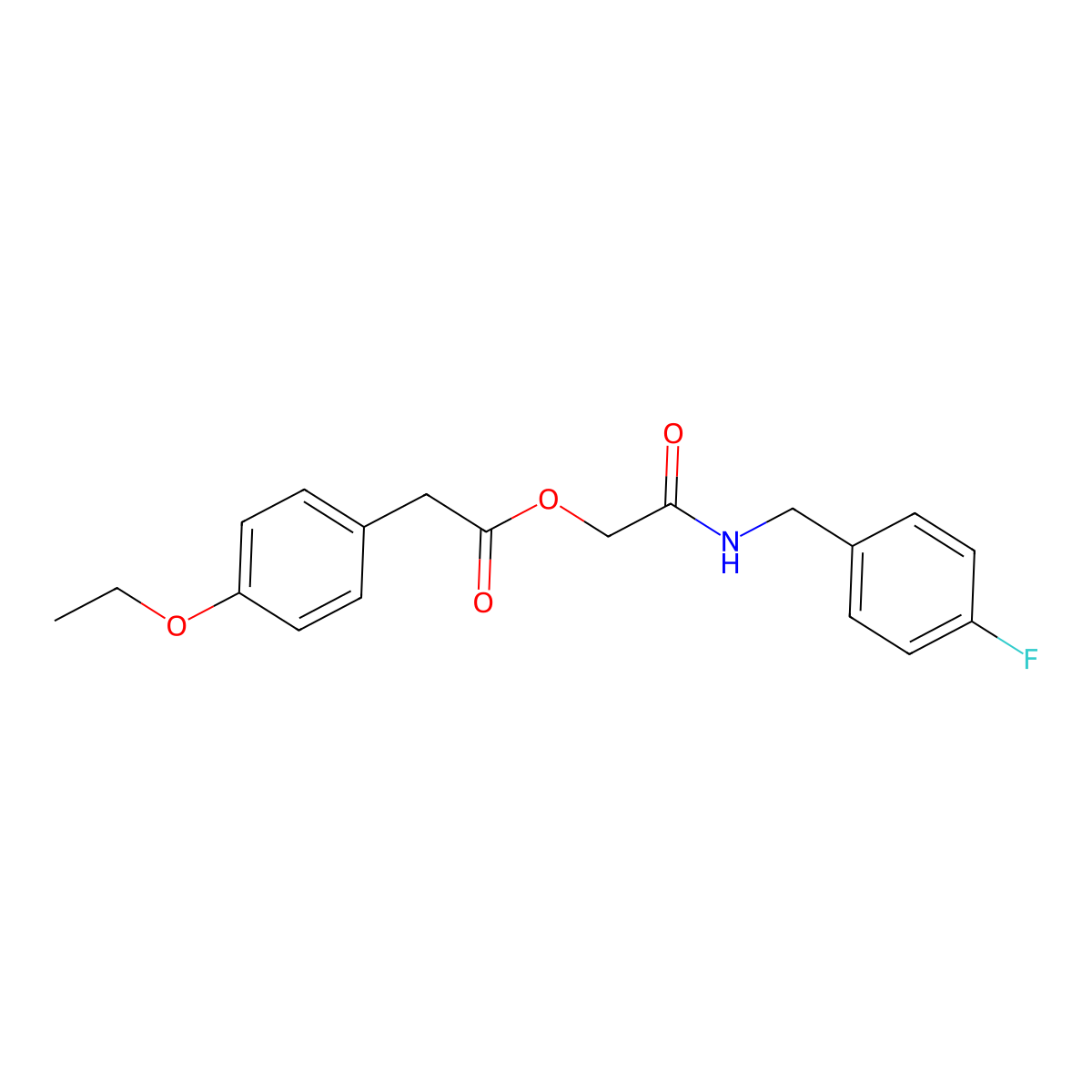 {[(4-Fluorophenyl)methyl]carbamoyl}methyl 2-(4-ethoxyphenyl)acetate molecular structure, CAS 1324949-89-4