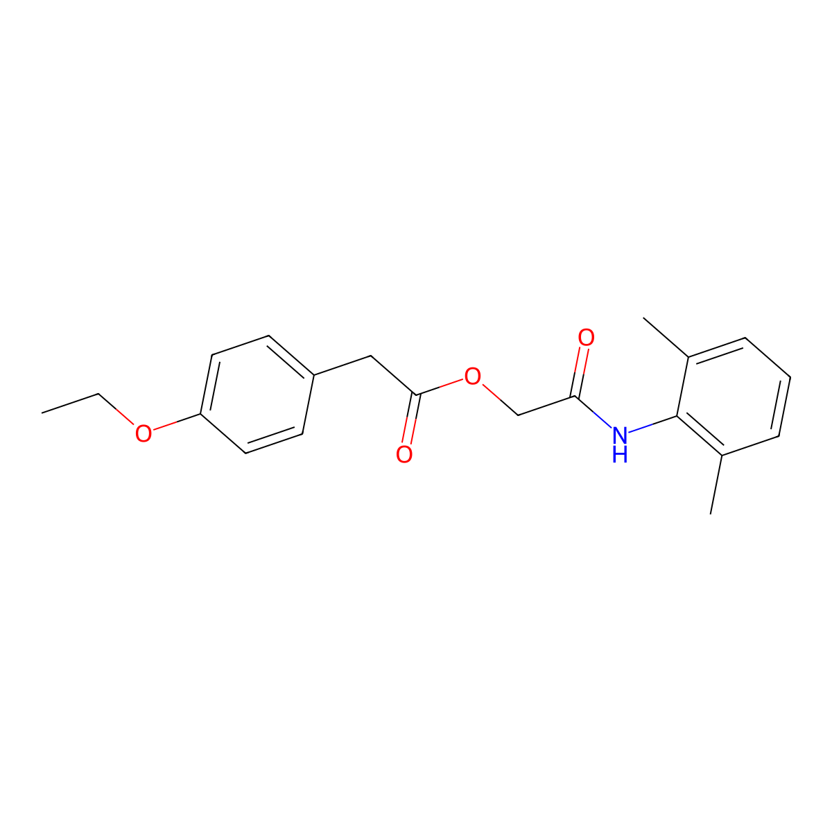 2-[(2,6-Dimethylphenyl)amino]-2-oxoethyl (4-ethoxyphenyl)acetate molecular structure, CAS 1324954-84-8