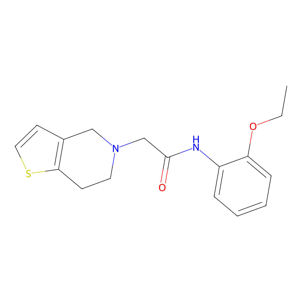 N-(2-ethoxyphenyl)-2-{4H,5H,6H,7H-thieno[3,2-c]pyridin-5-yl}acetamide molecular structure, CAS 1324968-46-8