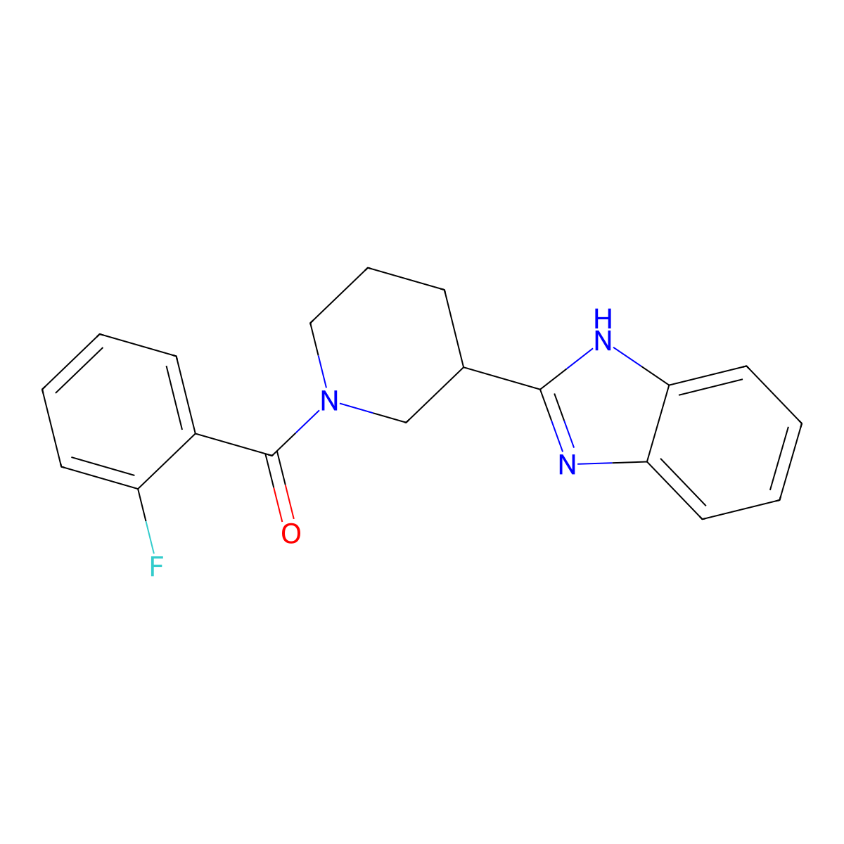 2-[1-(2-fluorobenzoyl)piperidin-3-yl]-1H-1,3-benzodiazole molecular structure, CAS 1324995-05-2
