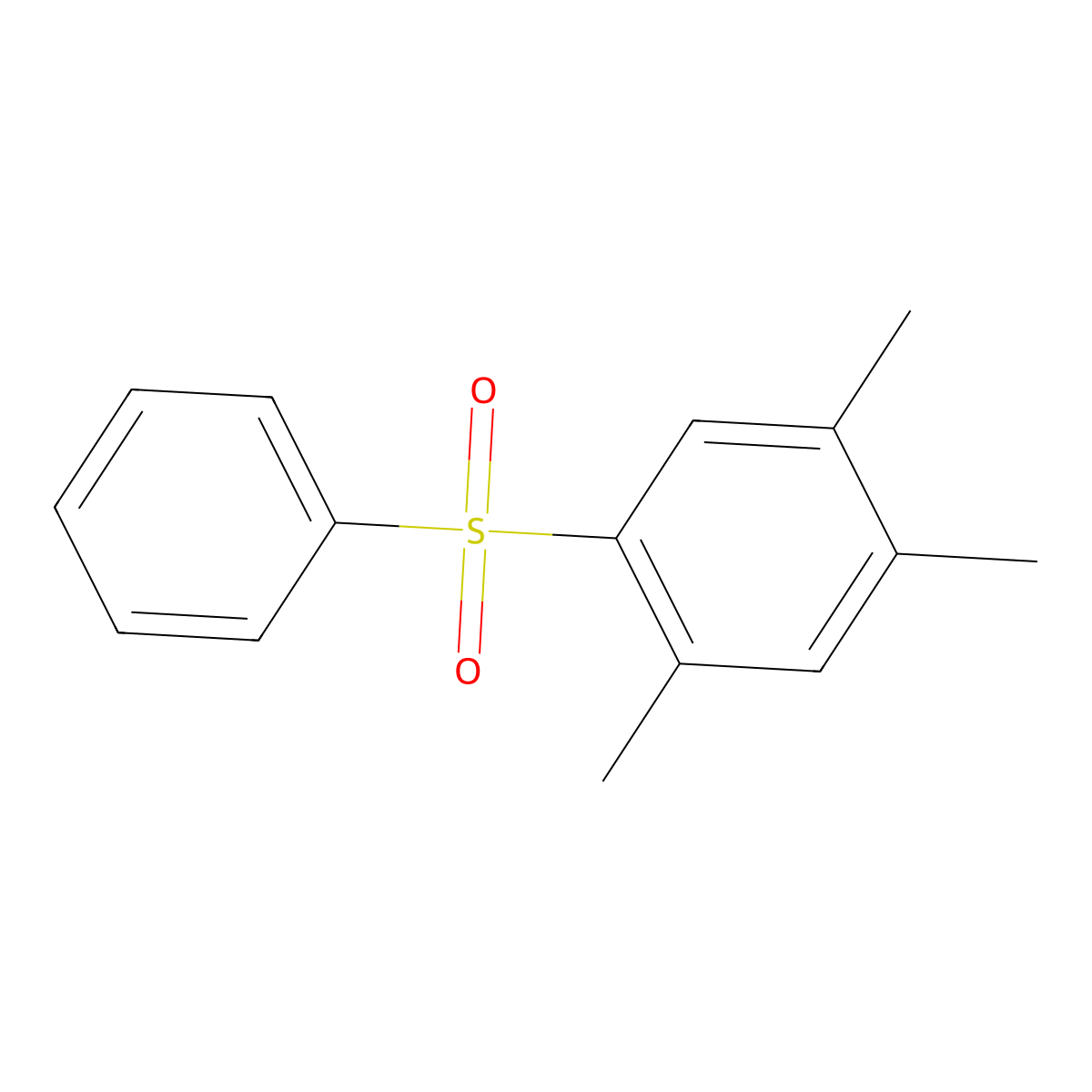 1-(Benzenesulfonyl)-2,4,5-trimethylbenzene molecular structure, CAS 13250-07-2