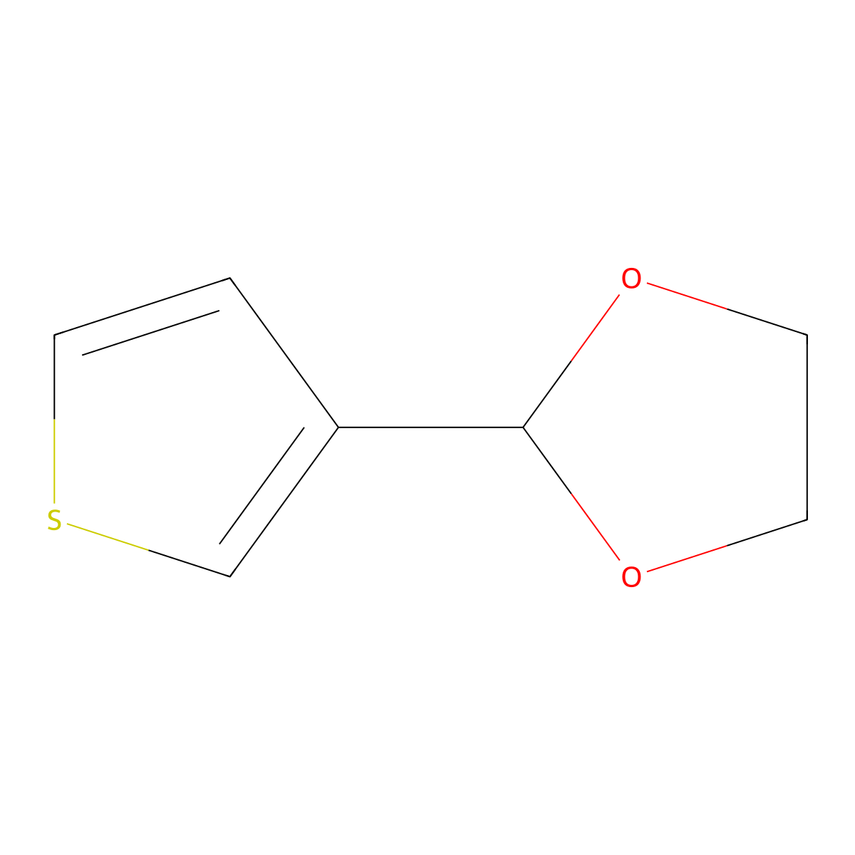 2-(3-Thienyl)-1,3-dioxolane molecular structure, CAS 13250-82-3