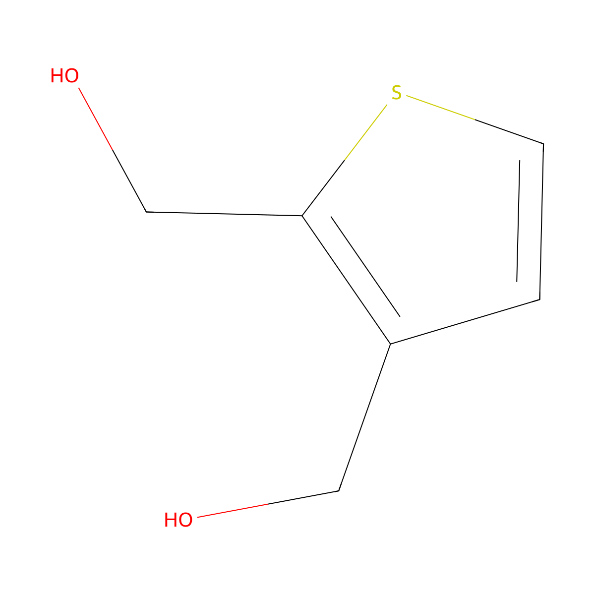 2,3-Thiophenedimethanol molecular structure, CAS 13250-85-6