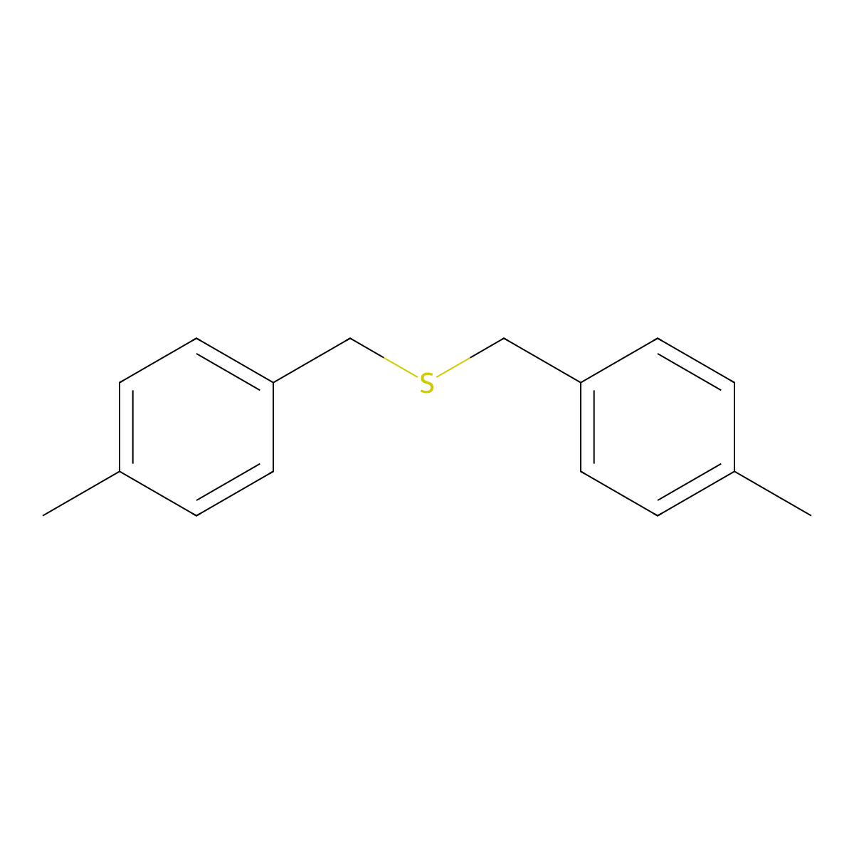 Sulfide, bis(4-methylbenzyl)- molecular structure, CAS 13250-88-9