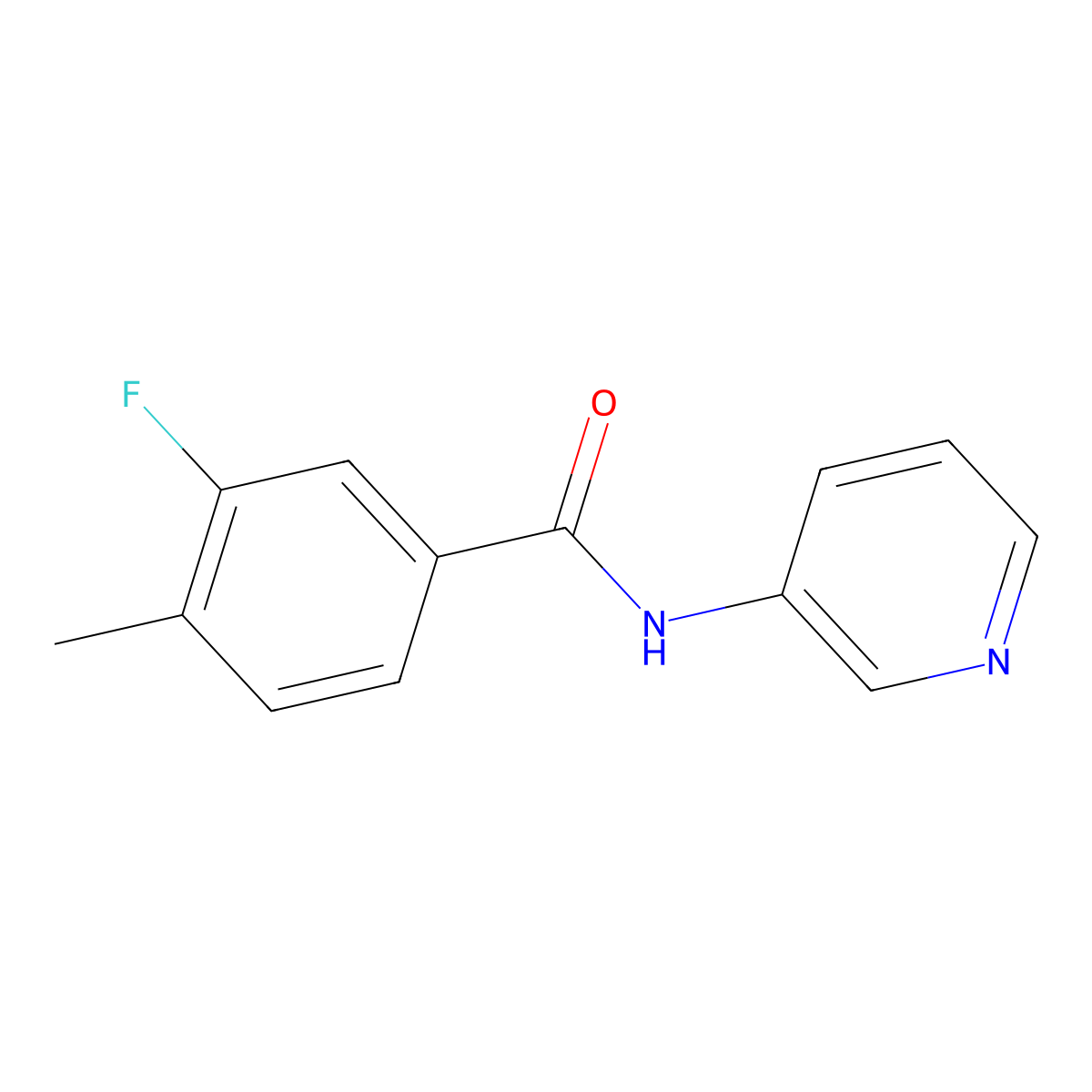 3-fluoro-4-methyl-N-(pyridin-3-yl)benzamide molecular structure, CAS 1325001-45-3
