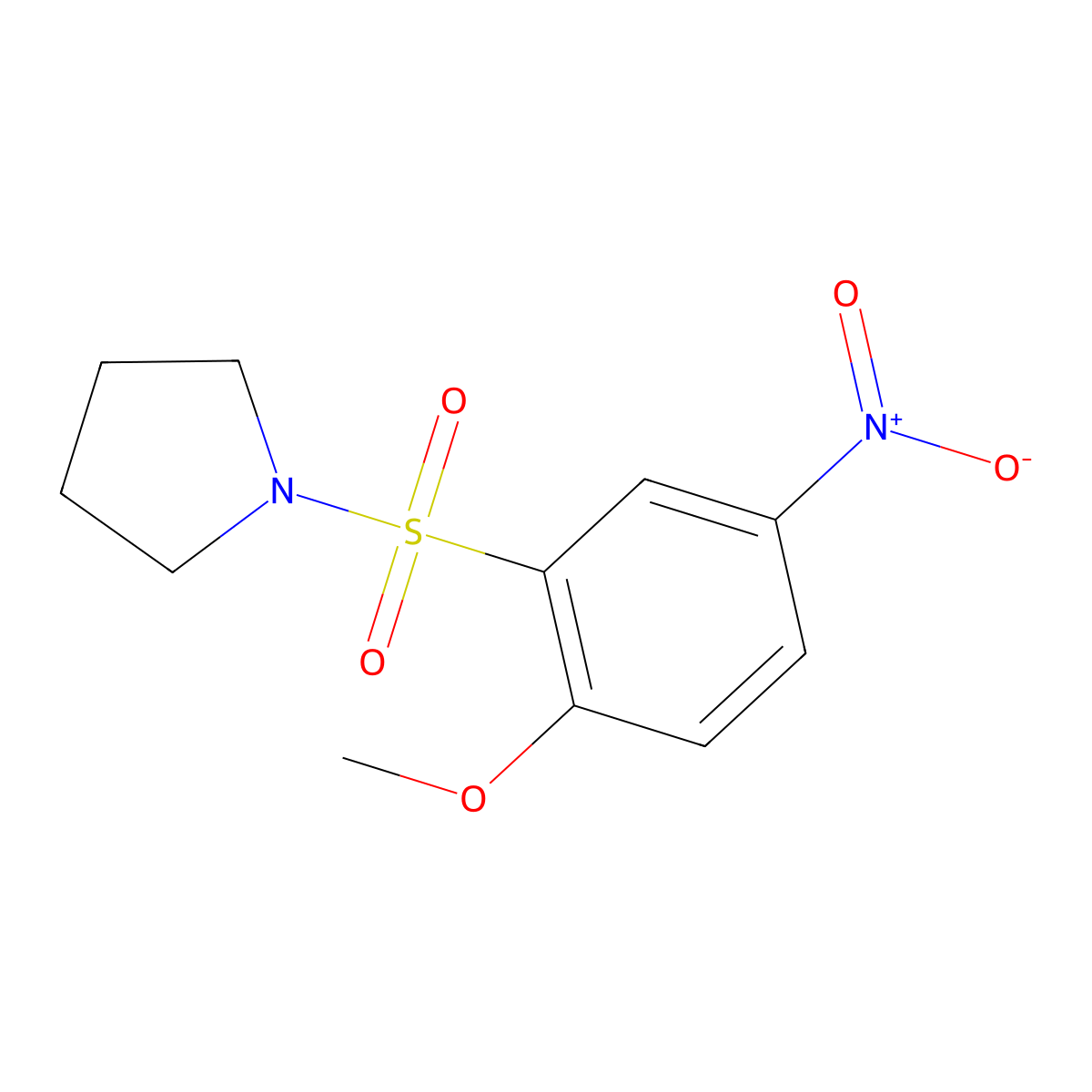 1-(2-Methoxy-5-nitrobenzenesulfonyl)pyrrolidine molecular structure, CAS 1325065-26-6