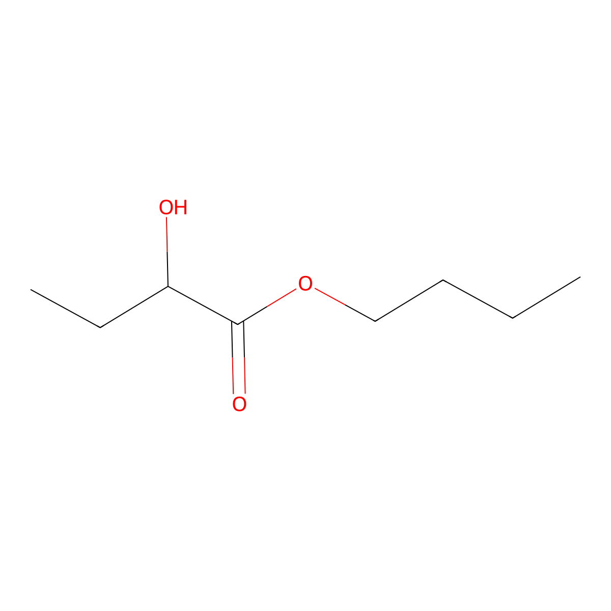 Butyl (2S)-2-hydroxybutanoate molecular structure, CAS 132513-51-0