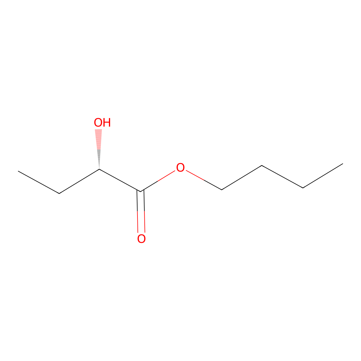 Butyl (2S)-2-hydroxybutanoate molecular structure, CAS 132513-51-0