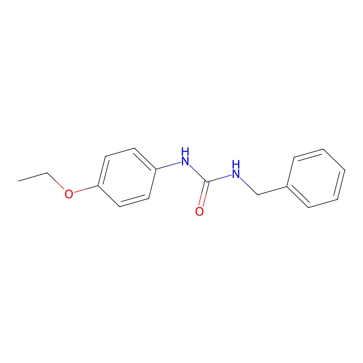 1-Benzyl-3-(4-ethoxyphenyl)urea molecular structure, CAS 13252-32-9