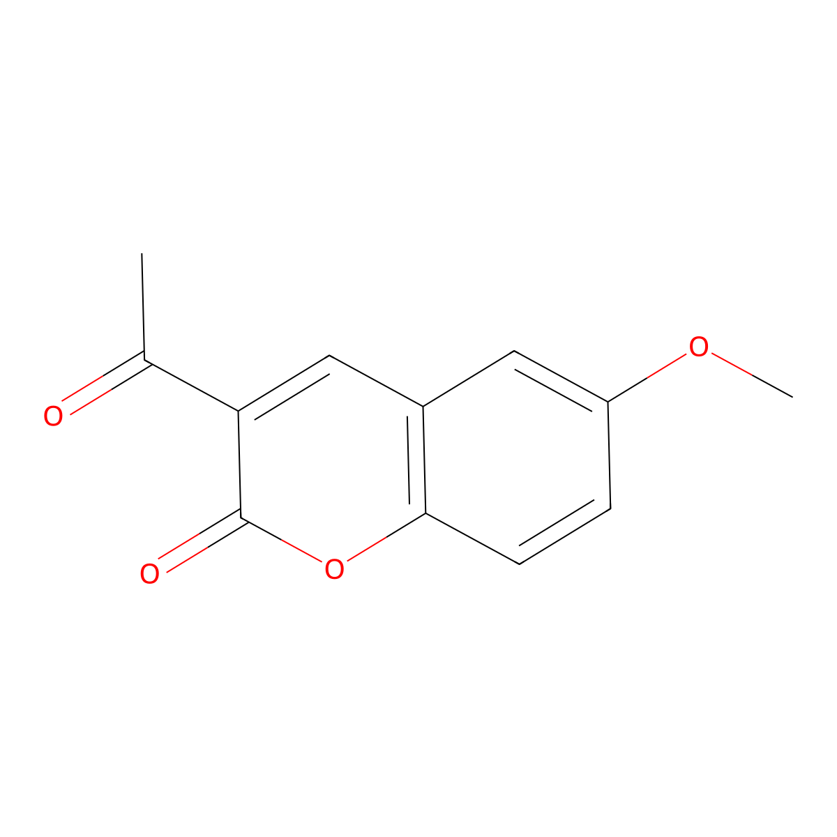 3-Acetyl-6-methoxy-2H-chromen-2-one molecular structure, CAS 13252-80-7
