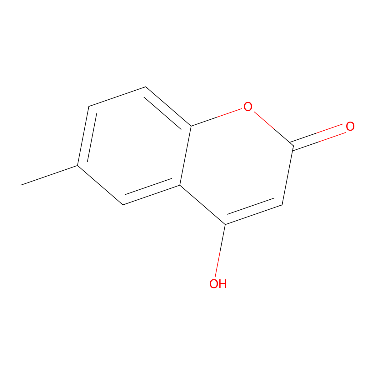 4-Hydroxy-6-methylcoumarin molecular structure, CAS 13252-83-0