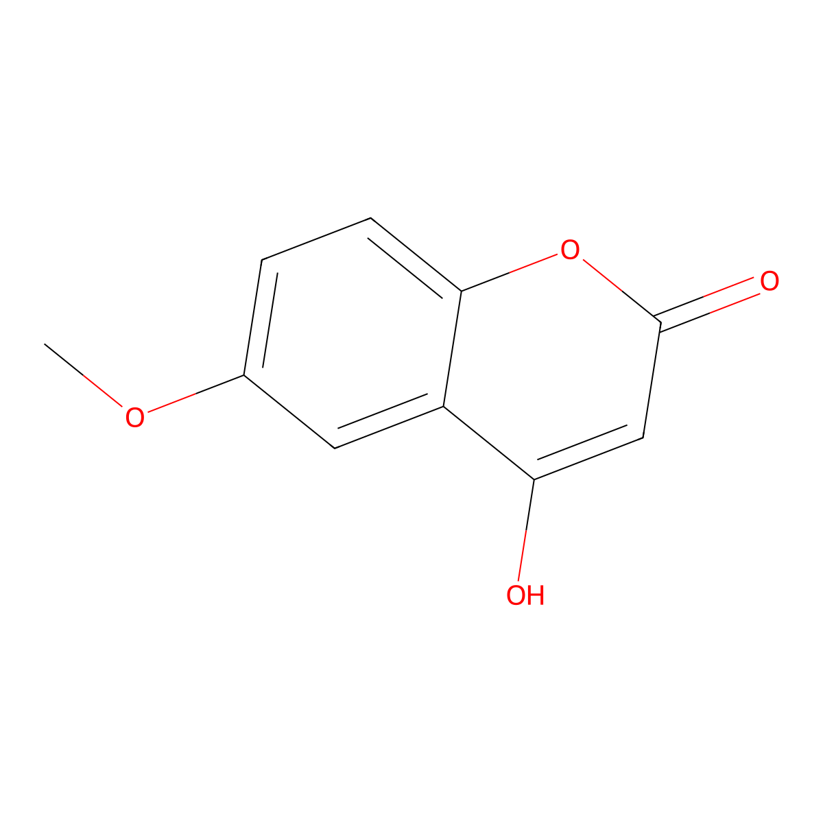 4-Hydroxy-6-methoxy-2H-1-benzopyran-2-one molecular structure, CAS 13252-84-1