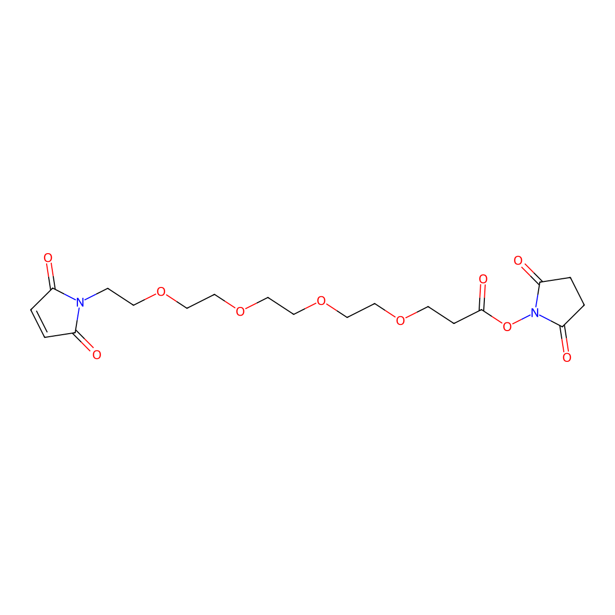 Mal-PEG4-NHS ester molecular structure, CAS 1325208-25-0