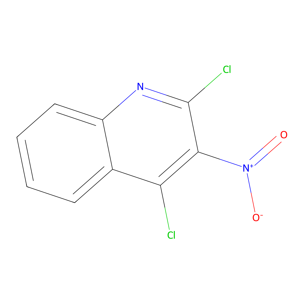 2,4-Dichloro-3-nitroquinoline molecular structure, CAS 132521-66-5